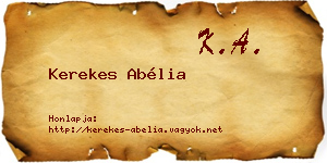 Kerekes Abélia névjegykártya